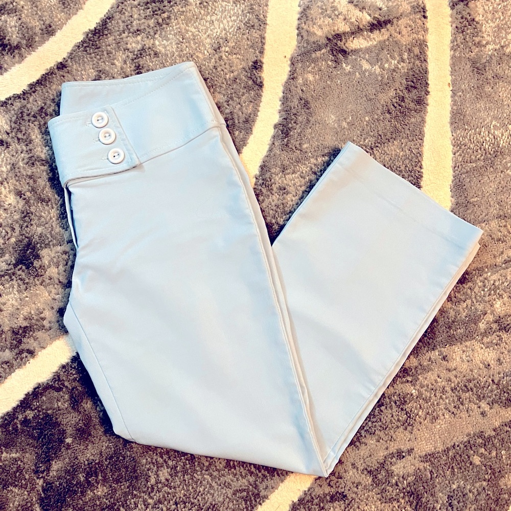 Light Blue Straight Legged Capris NWOT